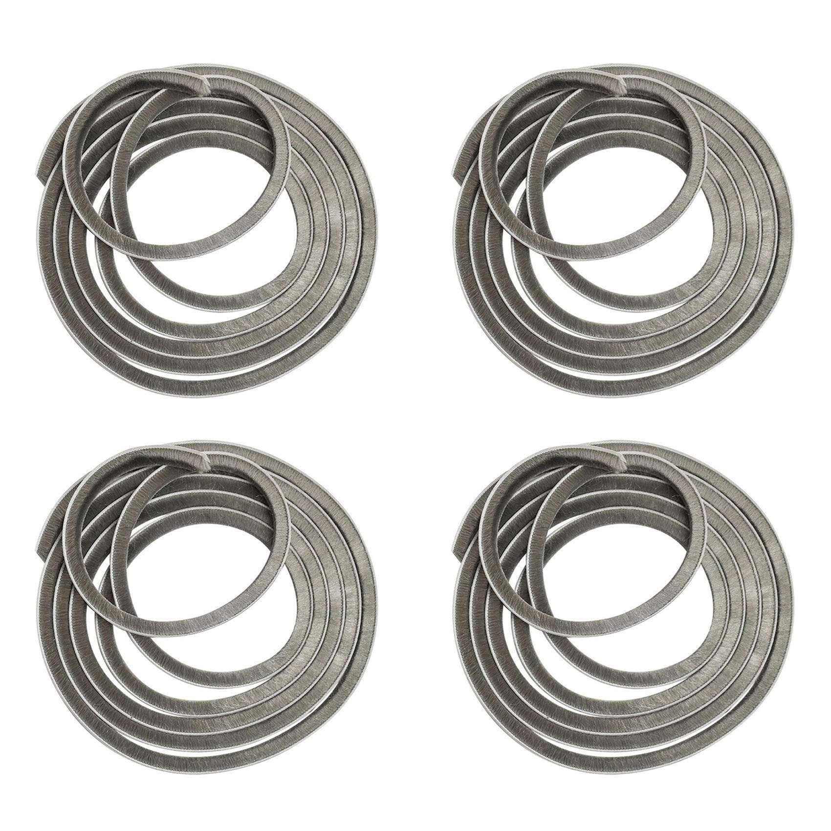 Jnchdghwa Gray 4X Sealing Strip,Door Brush Seal, Weather Strip, For Sliding Doors, Self-Adhesive Insulating Door Seal,5Mx0.9cm
