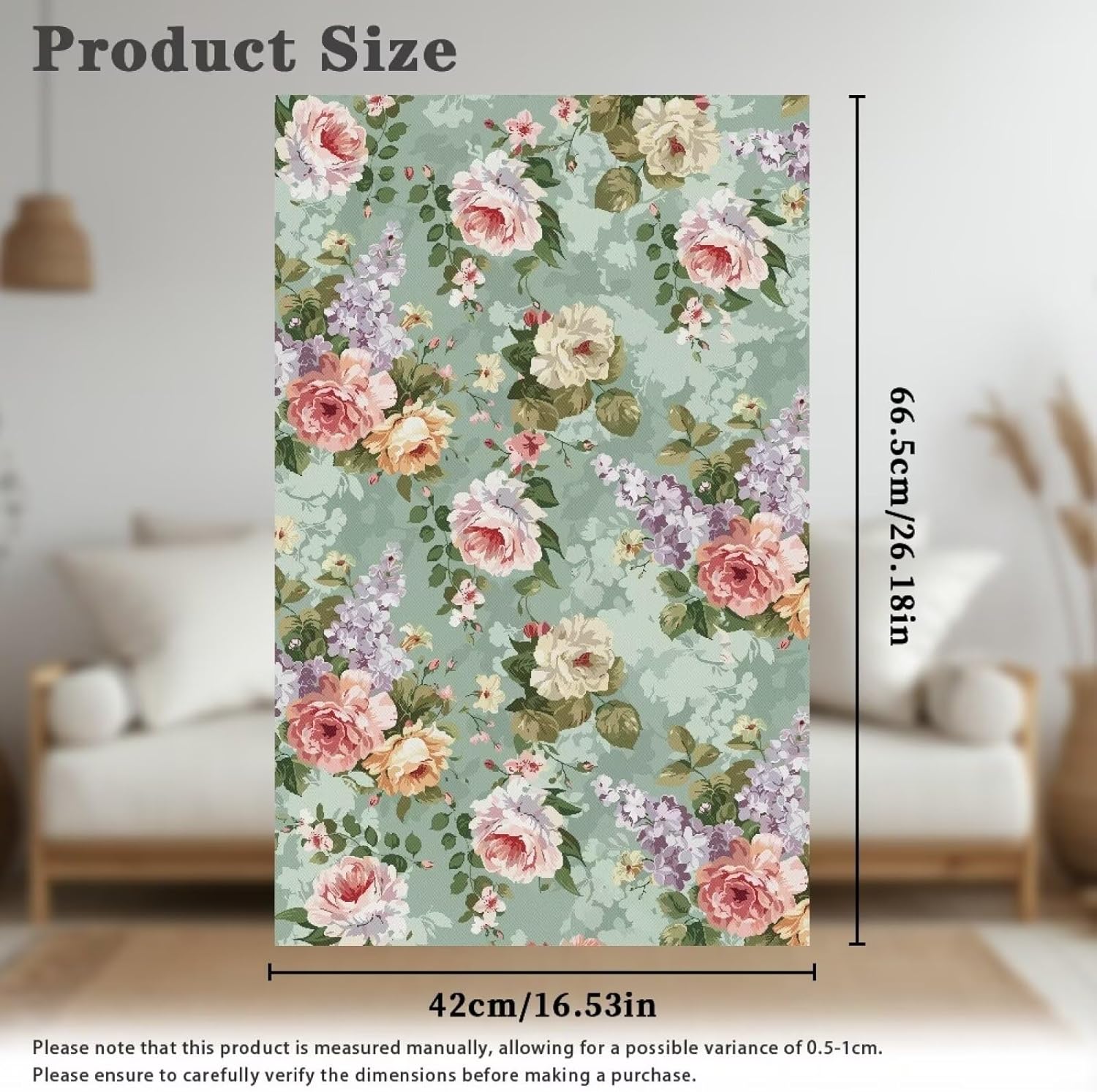 Rose Headrest Cover for Recliners Breathable Couch Back Covers Wrinkle Resistant 1/2/3 Seater Sofa Headrest Slipcovers for Home Couch Loveseats Decoration Set of 3