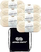 Vista 30 de Lion Brand Heartland Capitol Reef 136-140 (3 cadejos - mismo lote de tinte) Hilo estambre medio #4 acrílico para crochet y tejer con bolsa