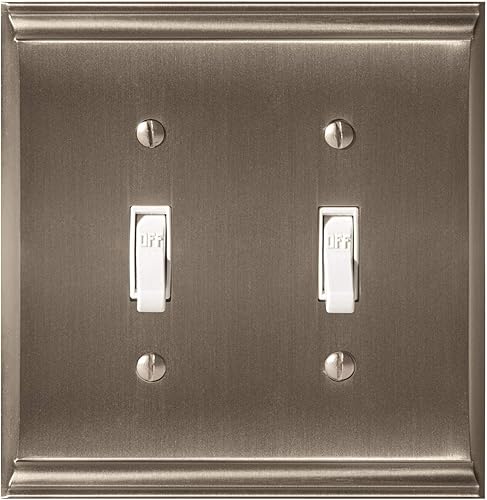 Miniatura 10 de Amerock  Placa de pared  Bronce aceitado  Cubierta de placa de interruptor basculante de 3  Mulholland  1 paquete  Placa de pared Decora  Cubierta