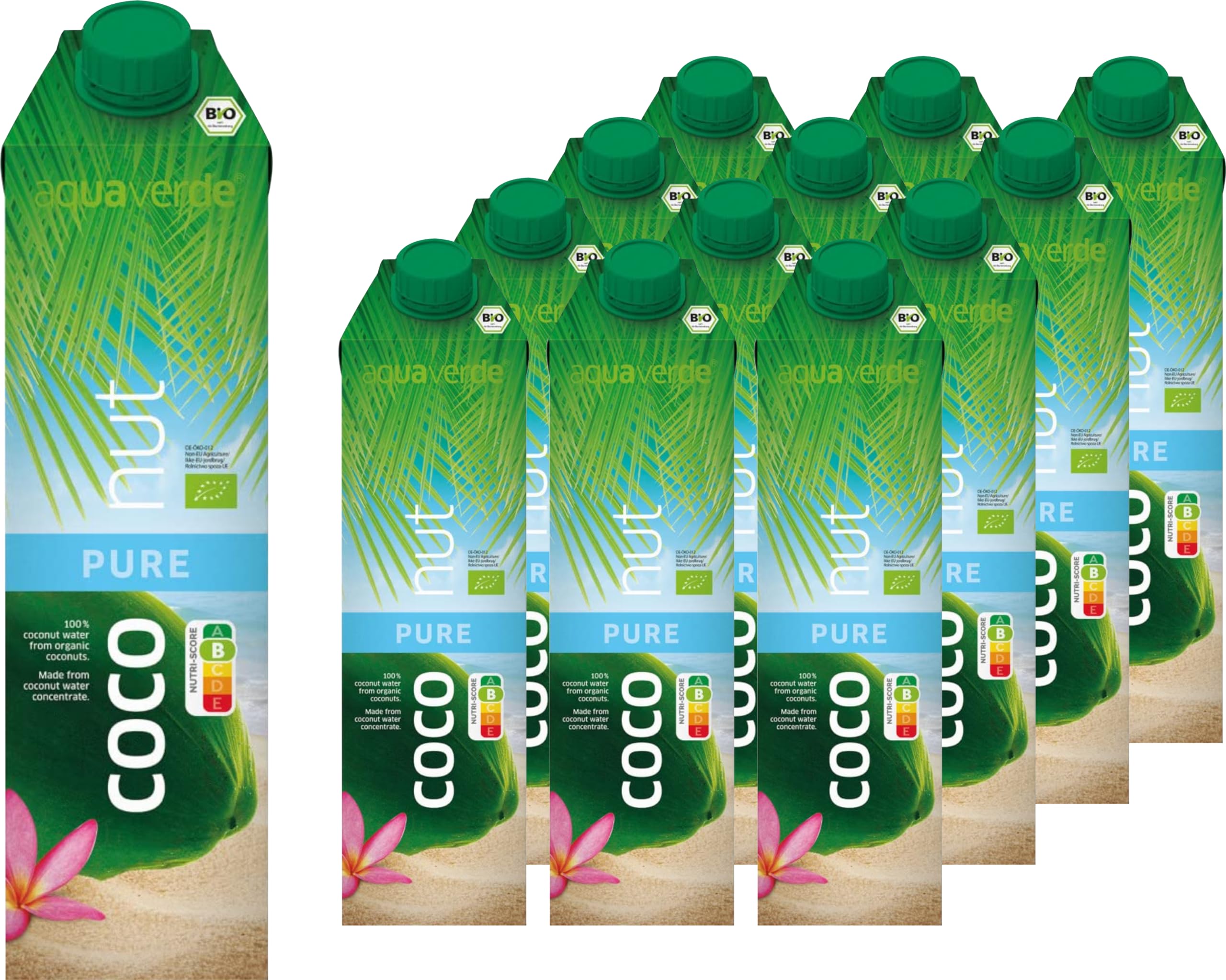 AQUA VERDE - Bio-Kokoswasser aus Konzentrat I 100% Natürlich & Pur I Ideal für Hydratation & Cocktails I Vegan I Glutenfrei (12)
