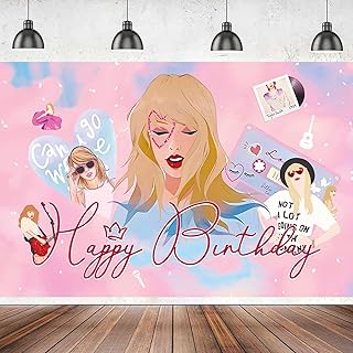 5×3FT Taylor Singer Birthday Decorations Banner, Taylor Singer Party Decorations,Taylor Singer Decorations Party,Taylor Singer Banner,Taylor Singer Party