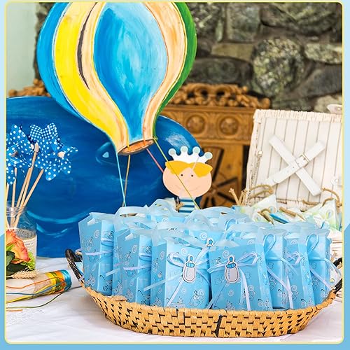 Miniatura 3 de Dianelhall 48 bolsas de regalo pequeñas para baby shower, para bebé, niño y niña, de 3 x 4 pulgadas, mini bolsas de regalo de fiesta de cumpleaños