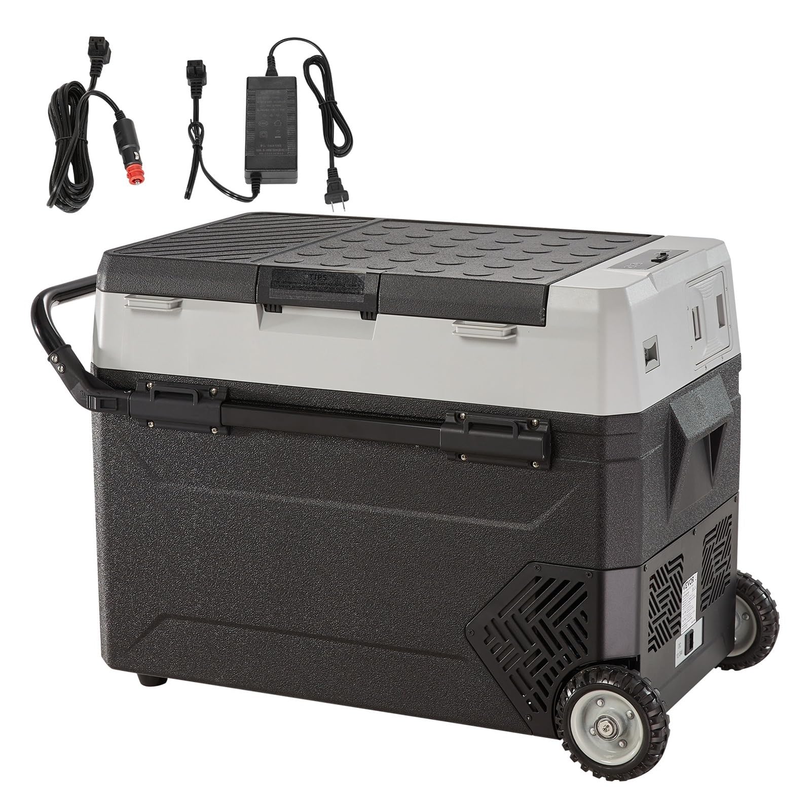 Refrigerador portátil for Coche de 38L/53L, mininevera eléctrica con Ruedas y compresor for Camping, Exteriores y Coche.(38L)