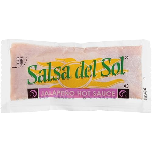 Salsa Del Sol Salsa picante de jalapeño, paquetes individuales de 0.3125 onzas (paquete de 500)