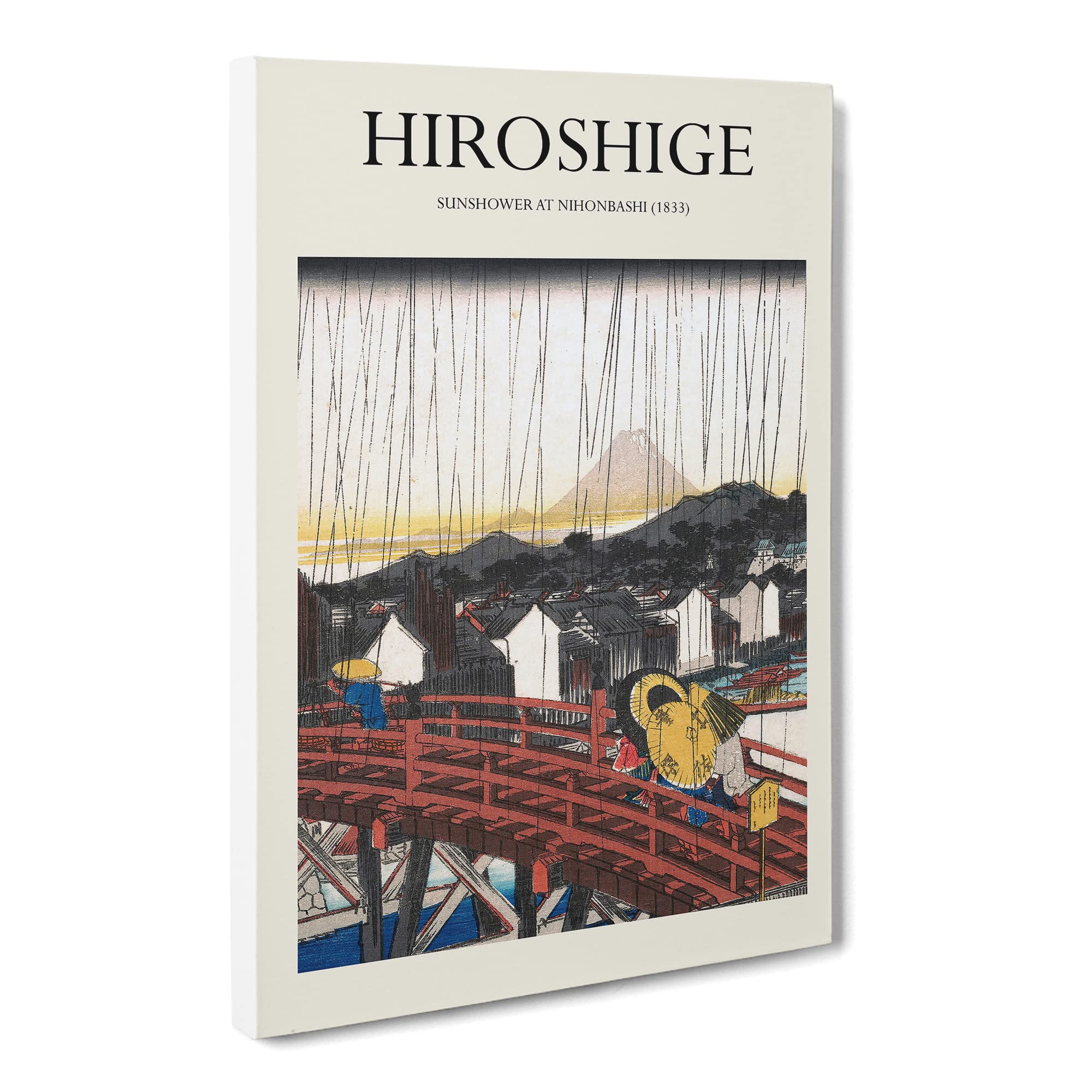 Sunshower At Nihonbashi By Utagawa Hiroshige Canvas Print, Mixed, 25L x 50W cm