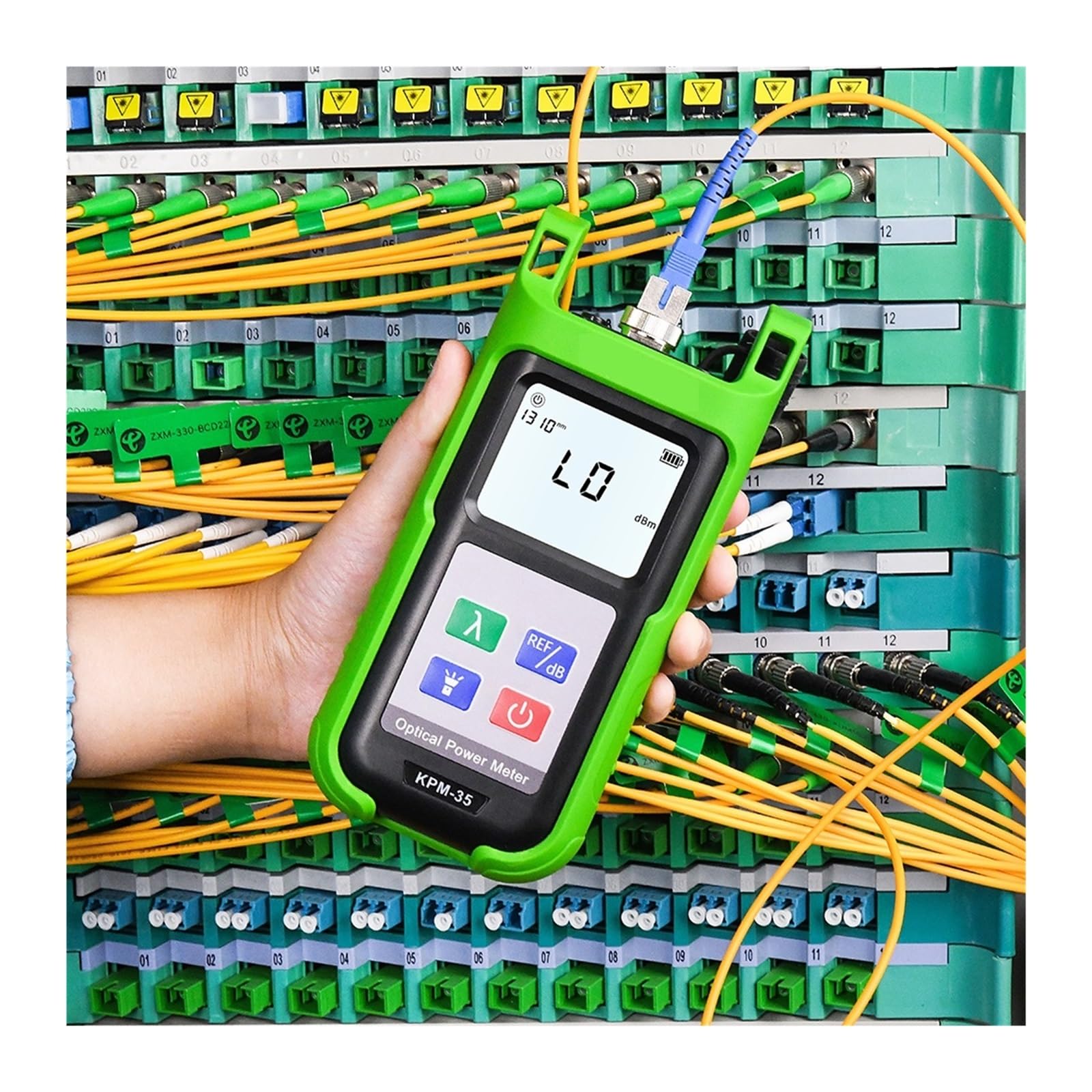 Miernik Mocy Światłowodu -70-+10dBM -50-+26dBm Tester Narzędzi OPM FTTH 7 Długości Fali Profesjonalne narzędzie dla elektryków(-50to26dBm)