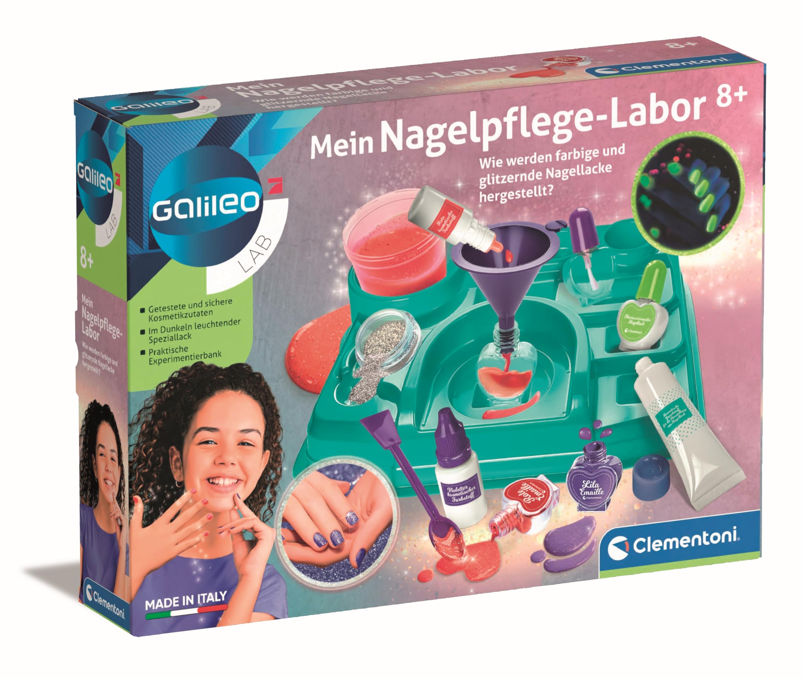 Galileo Lab 59325 - Set di unghie fai da te per bambini a partire dagli 8 anni in su, 59325