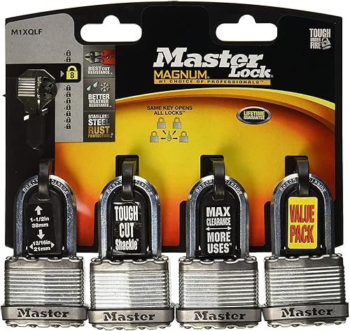 Master Lock M1XQLF Magnum - Candado con llave (3 unidades)