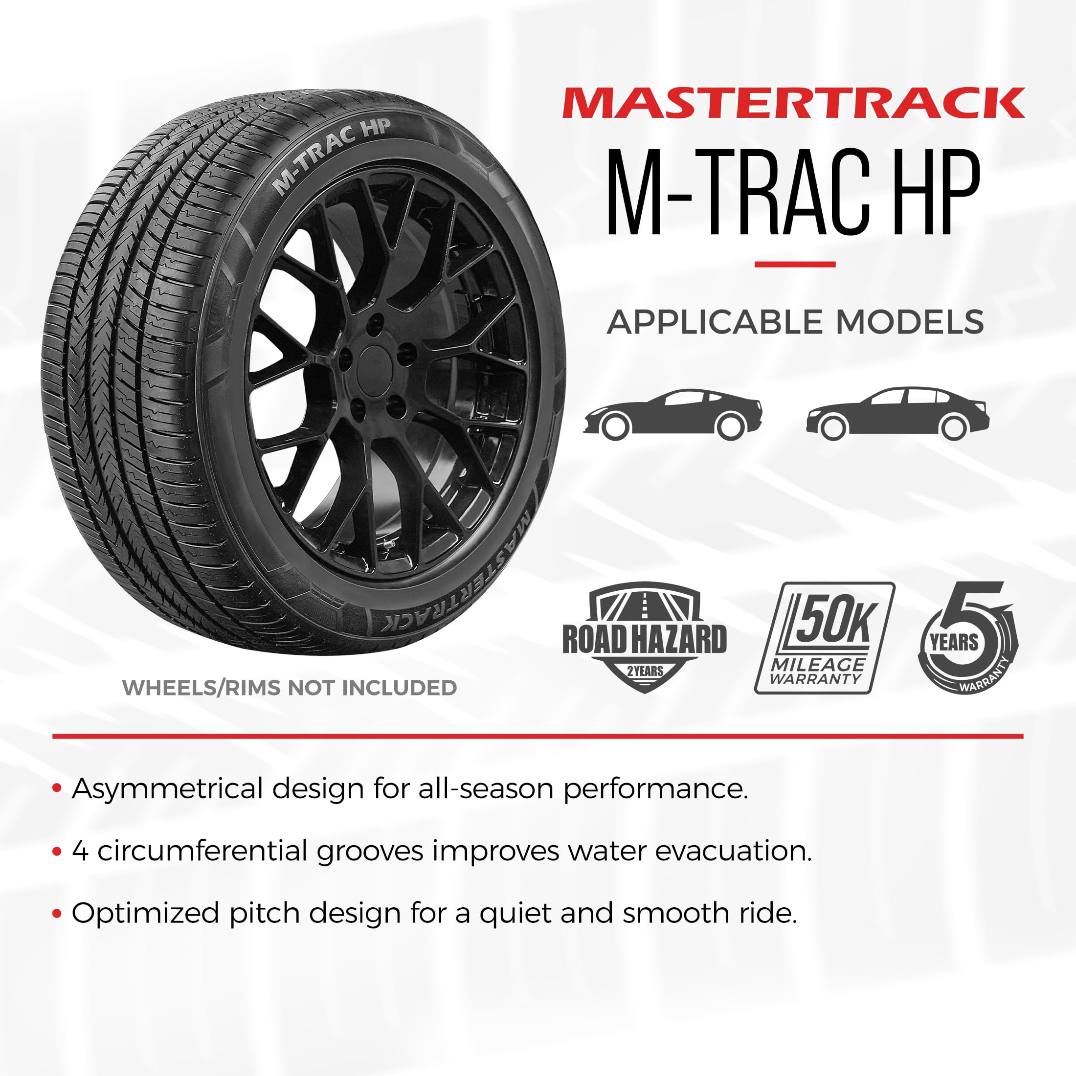 Amazon.com: Set of 2 Mastertrack M-TRAC HP 245/45ZR20 103Y XL High