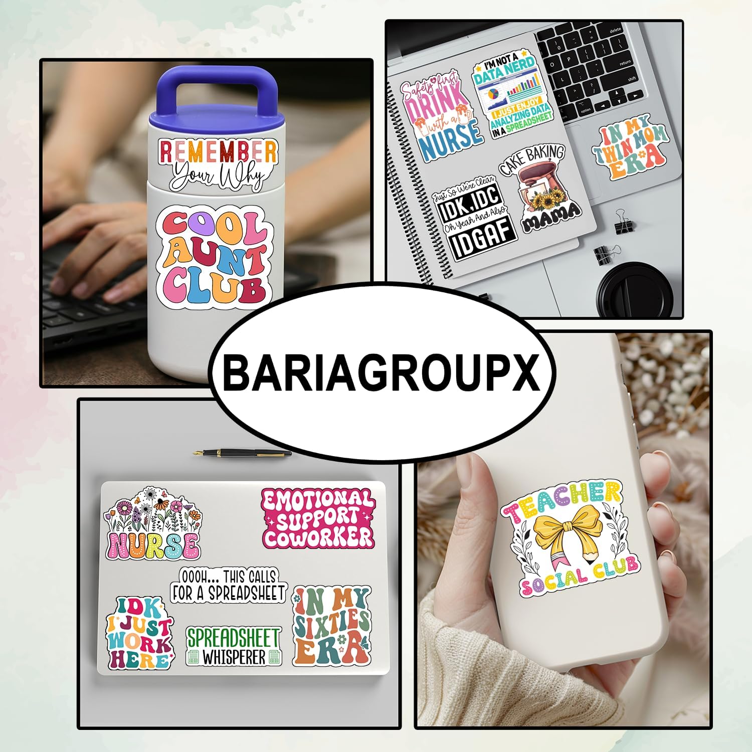 (3pcs) You are Unique Enough Worthy Loved Sticker 3x3 image 5