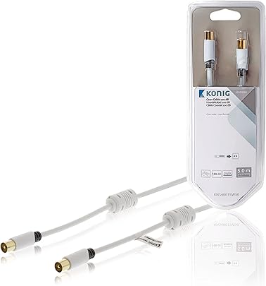 K nig Cavo coassiale 100 nbsp dB coassiale maschio nbsp nbsp coassiale femmina 5 nbsp m bianco ne550637092 K nig Cavo coassiale 100 nbsp dB coassiale maschio nbsp nbsp coassiale femmina 5 nbsp m bianco ne550637092