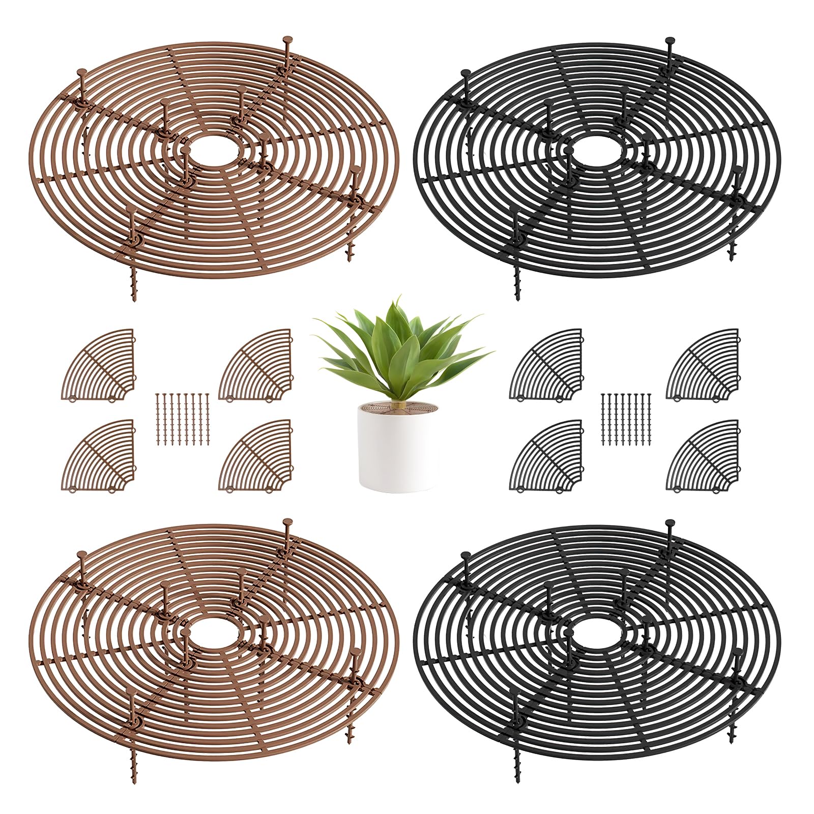 4 Pièces Protection Plante Chat, 30cm Grille Protection Plante, Grille de Protection de Plantes, Cadre de Grille de Couverture de Jardin, SéCurité des Enfants et des Animaux Domestiques