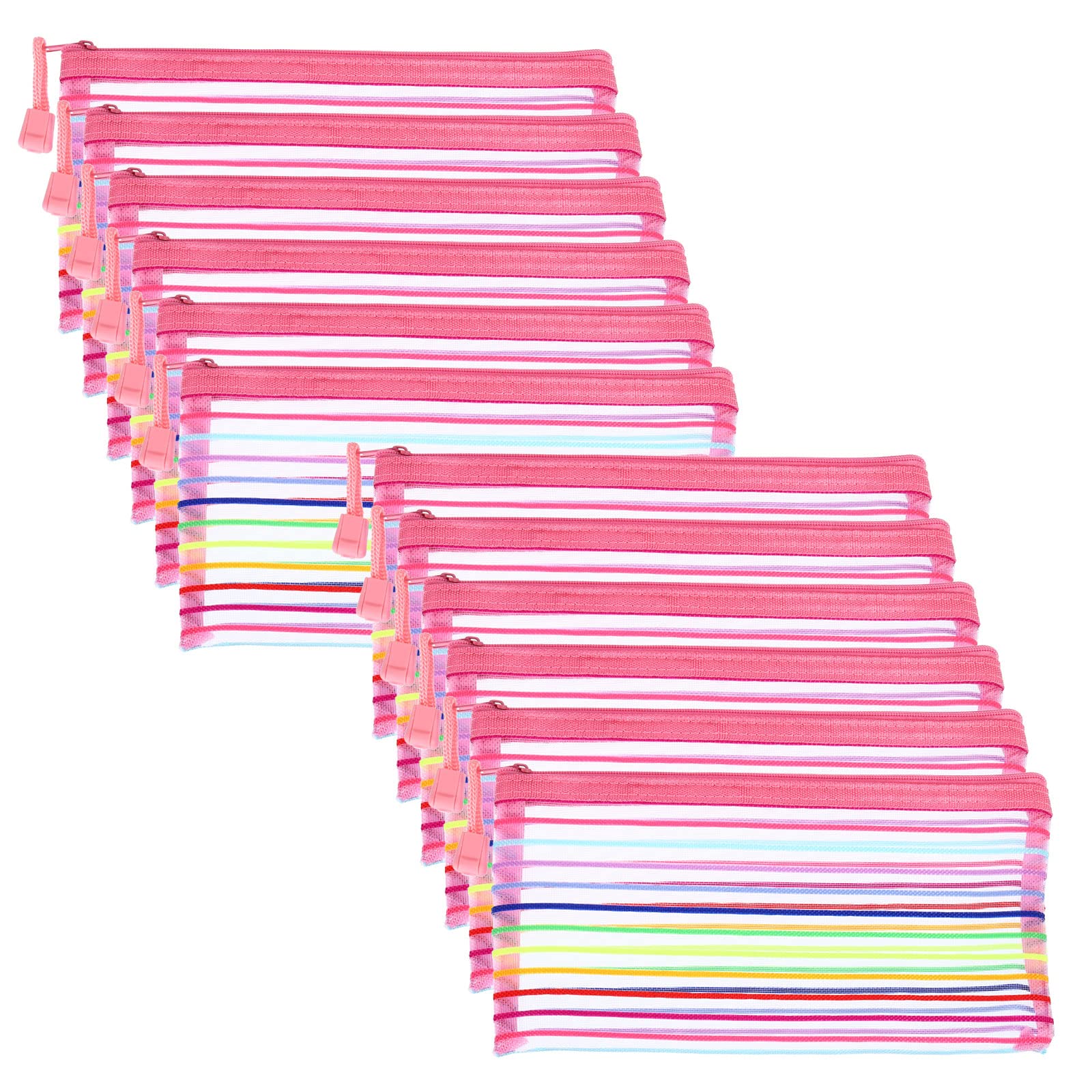 PATIKIL Mesh Zipper Pouch