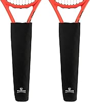 Thorza Tennis Racket Grip Cover Black - Removable Protective Handle Wrap for Storage, Travel & Universal Racquet Fit