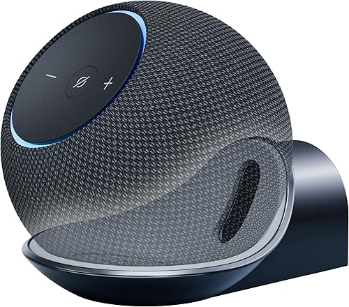 TotalMount Soporte de pared premium para Echo Dot MAX, HomePod Mini y más (fácil instalación, forro suave y ajuste seguro)