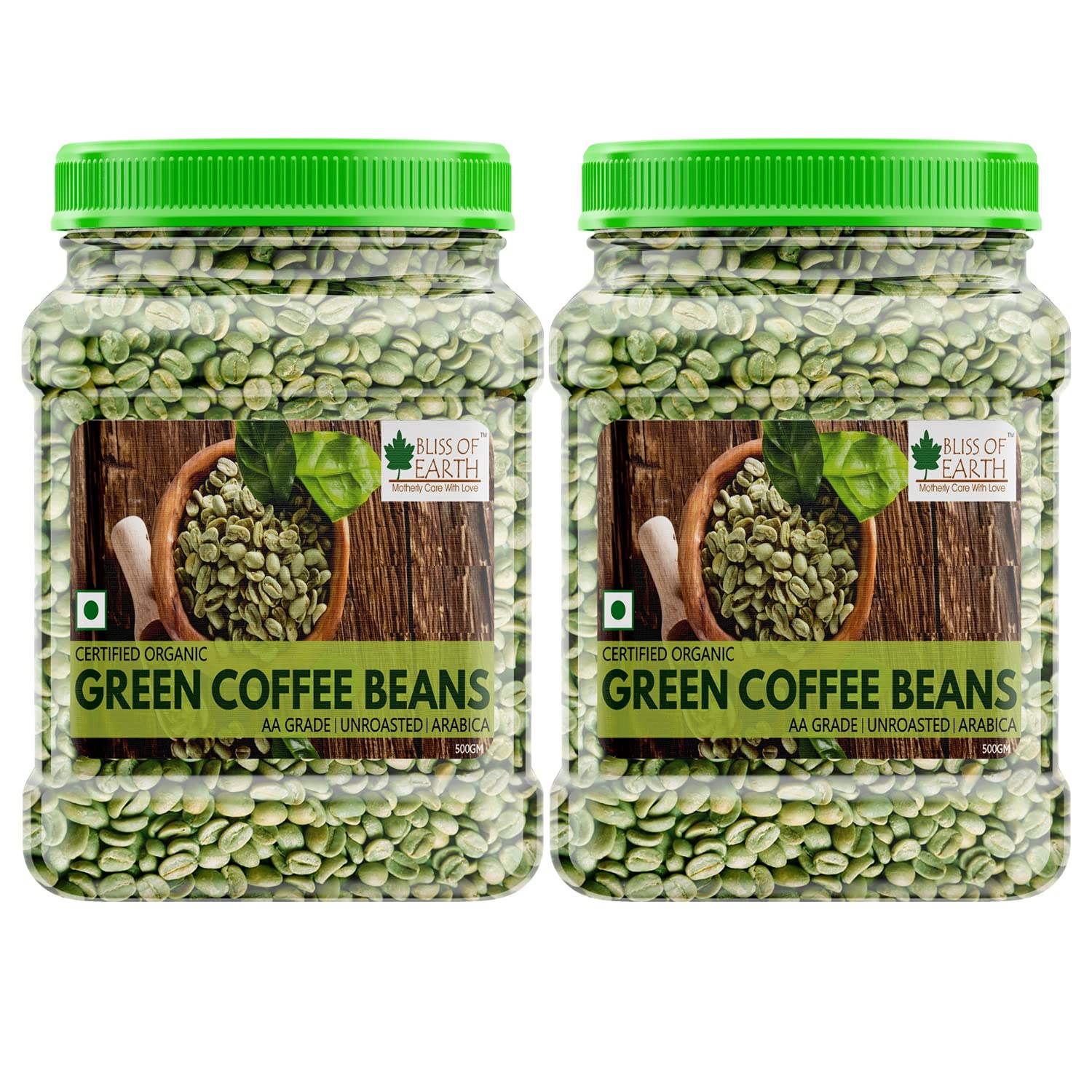 Bliss of Earth 1KG Organic Arabica Green Coffee Beans,AA Grade,