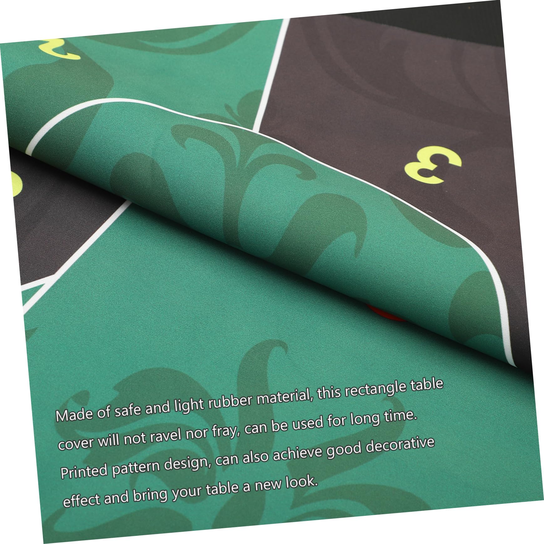 ERINGOGO Tapete de Mesa para Juegos de Mesa y Póquer Antideslizante de Goma para 10 Personas, Resistente y Portátil, Adecuado para Entretenimiento Familiar y Torneos de Cartas