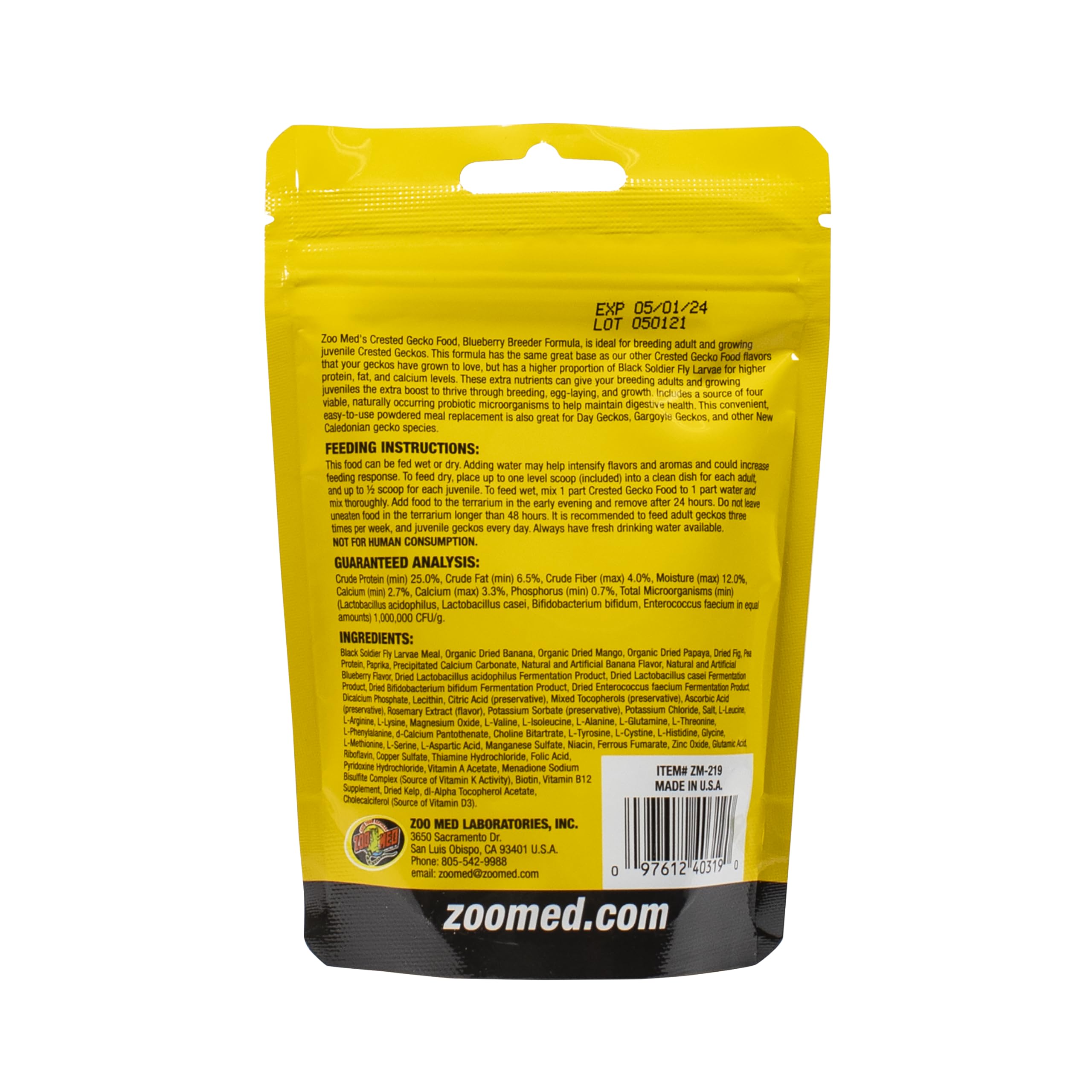 Zoo Med Crested Gecko Food - Criador de arándanos - 2 oz