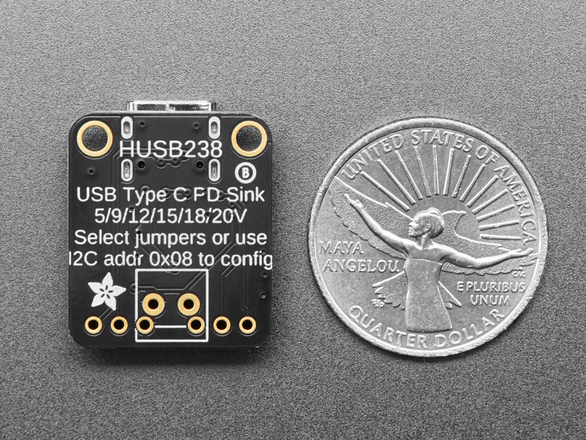 Adafruit USB Type C Power Delivery Dummy Breakout, I2C oder fix, HUSB238, 5807