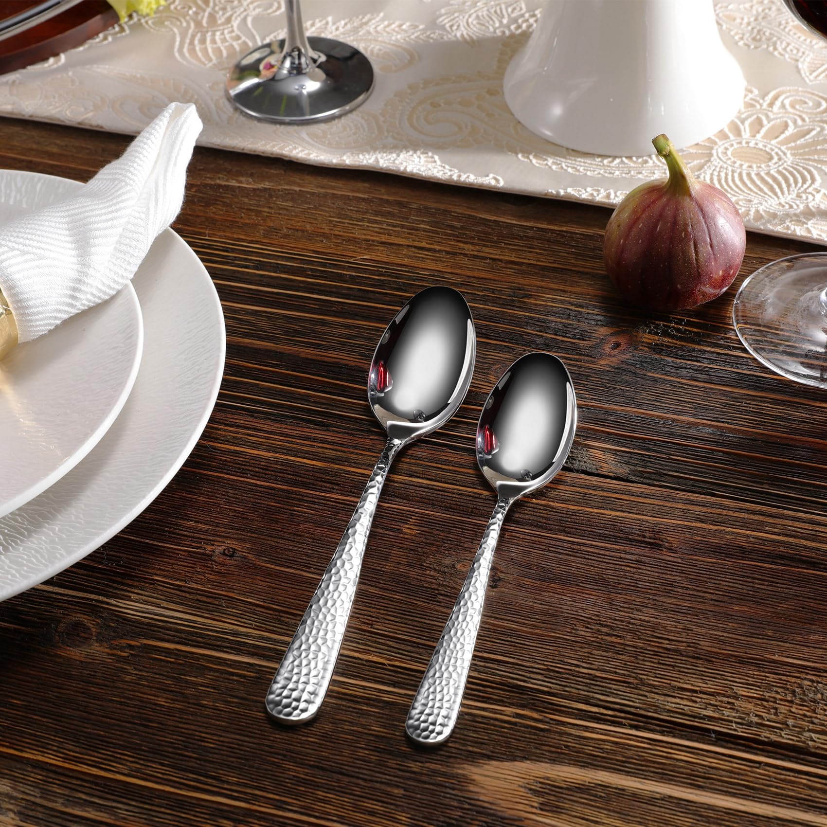 KEAWELL Premium Louise Hammered 20/45/65-Piece Silverware Set (20) — Amazon image 8