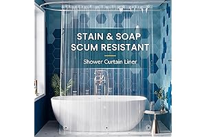 Titanker: Solution for Long Showers: Extended 72x84 Shower Curtain Liner