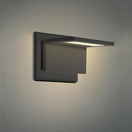 Miniatura 2 de Lustrlach Aplique de pared LED para exteriores, luz de porche moderna, impermeable, para garaje, montaje en pared, 680LM 3000K para patio, puerta