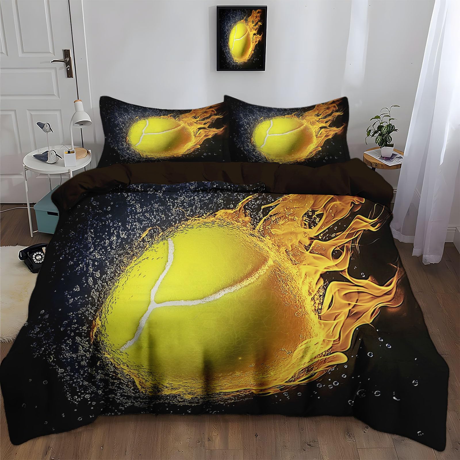Housse de couette microfibre avec fermeture éclair pour lit double