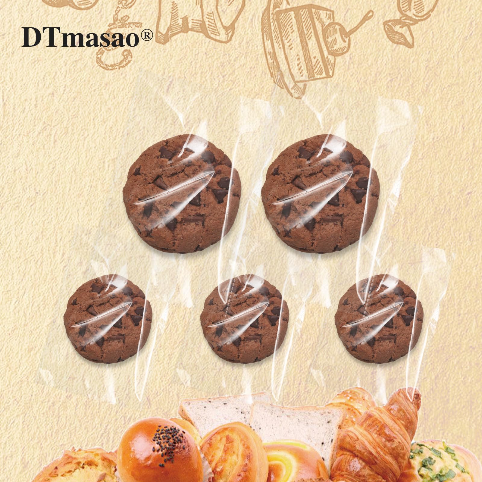 DTmasao Bolsas De Celofán Autosellantes, Pulgadas, 600 Transparentes Resellables Para Embalar Regalos, Galletas, Productos, Dulces, 4 X 6