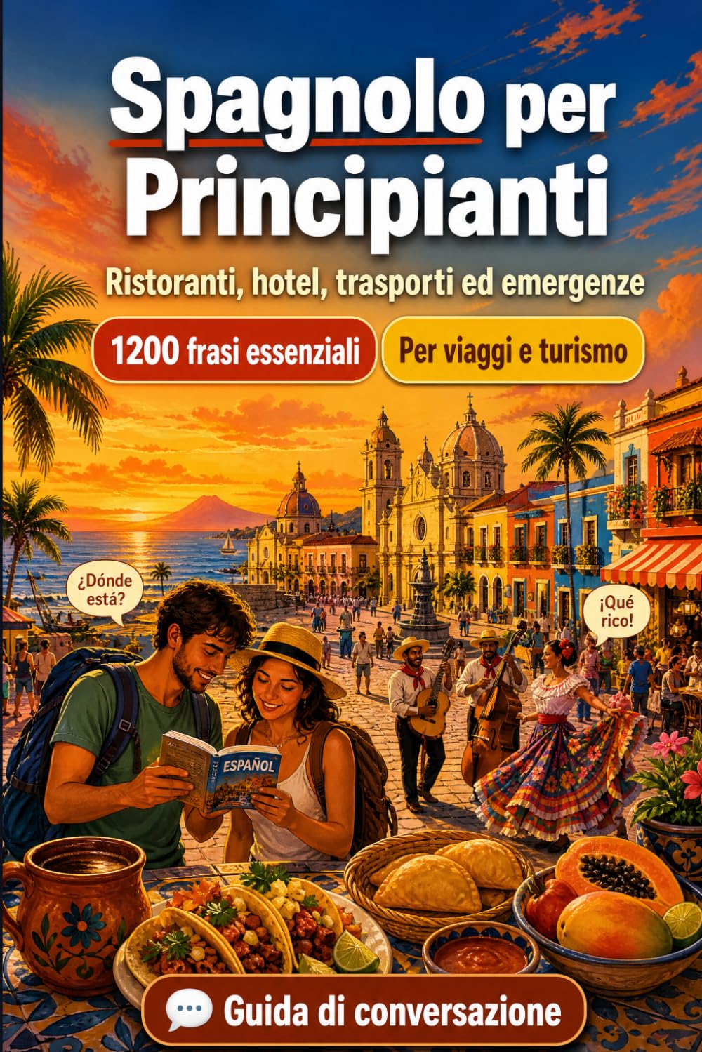 Spagnolo Per Principianti: 1200 frasi essenziali in Spagnolo per viaggiare: Guida facile alla pronuncia, conversazioni quotidiane, ristoranti, hotel, ... shopping, emergenze e consigli culturali