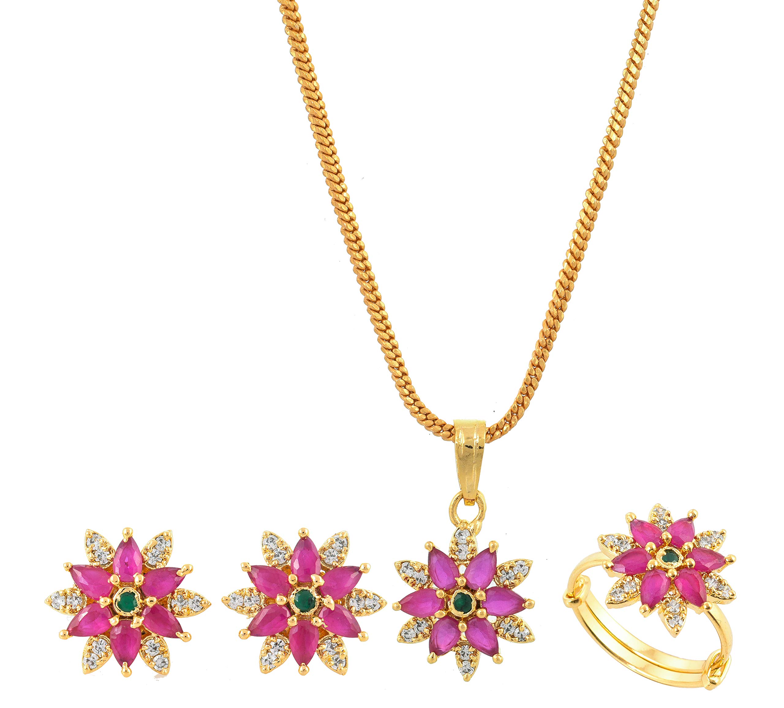 Handicraft Kottage Pearl Stone Necklace Set for Women/Girls (white and pink) (B08VGGNDZL) Amazon Price History, Amazon Price Tracker