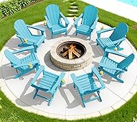 Vista 102 de SERWALL - Silla plegable Adirondack para patio, jardín, exterior, resistente a la intemperie, sillas para hoguera, color naranja