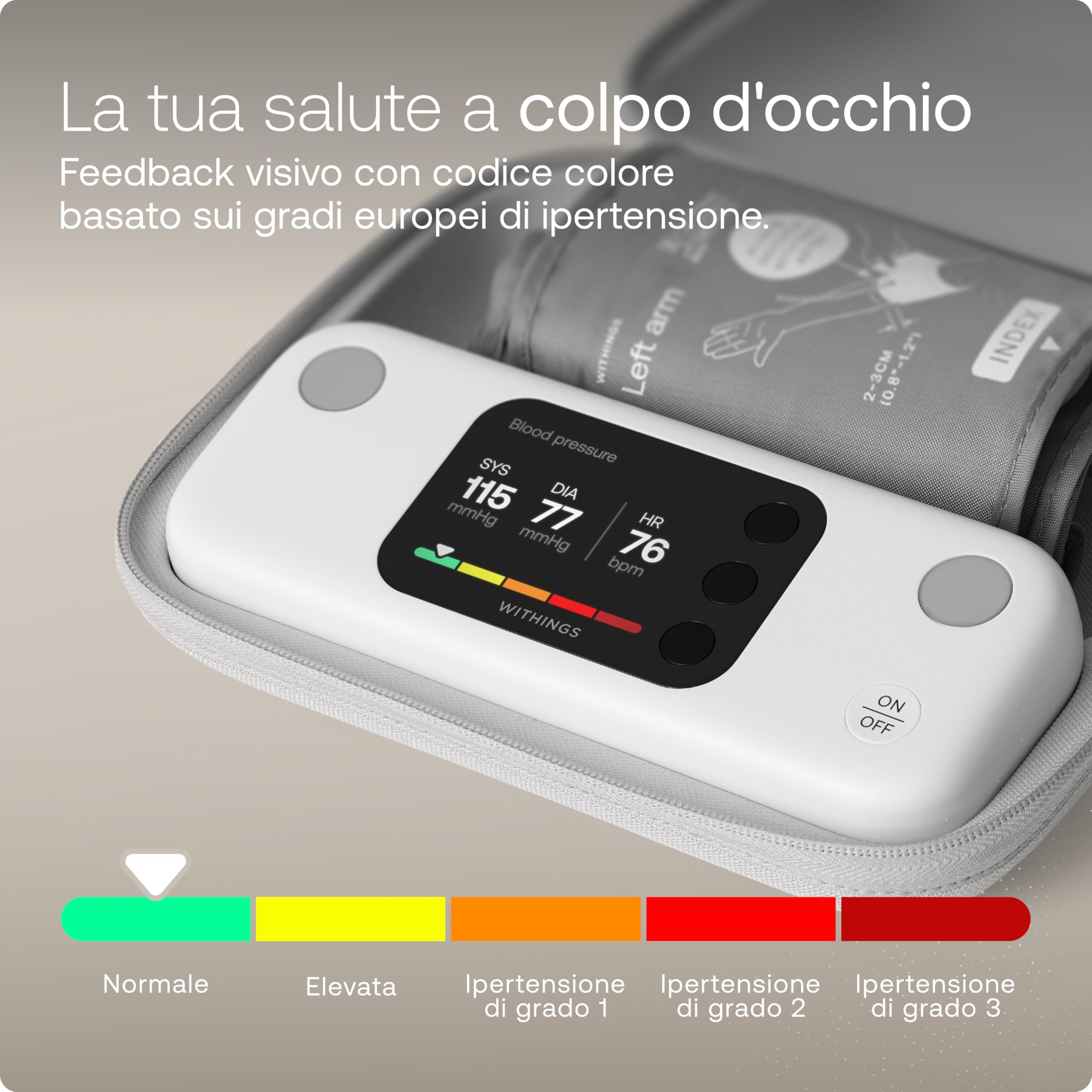 Withings BPM Vision - Monitor intelligente della pressione sanguigna | Dispositivo di monitoraggio cardiaco con ECG e rilevamento della fibrillazione auricolare | Wi-Fi e Bluetooth | iOS e Android | 2-in-1: pressione e ECG 30 sec (FA), dispositivo conness
