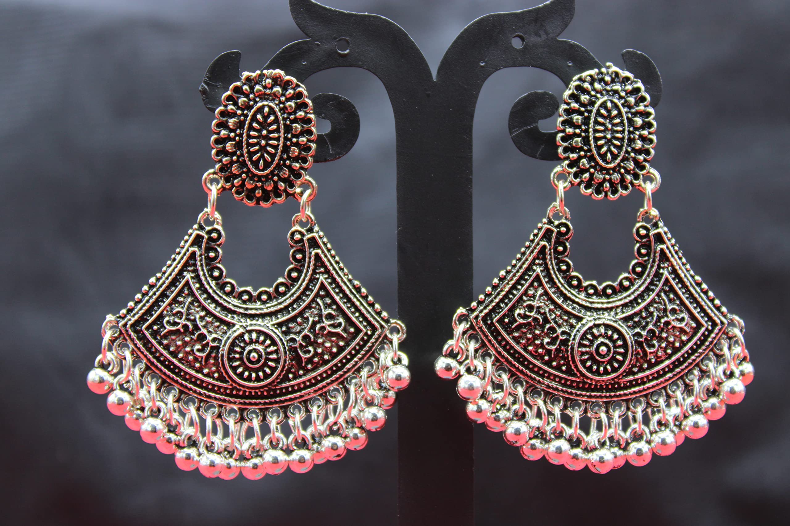 Artificial Silver Jhumkas for Traditional Earring Jewelry