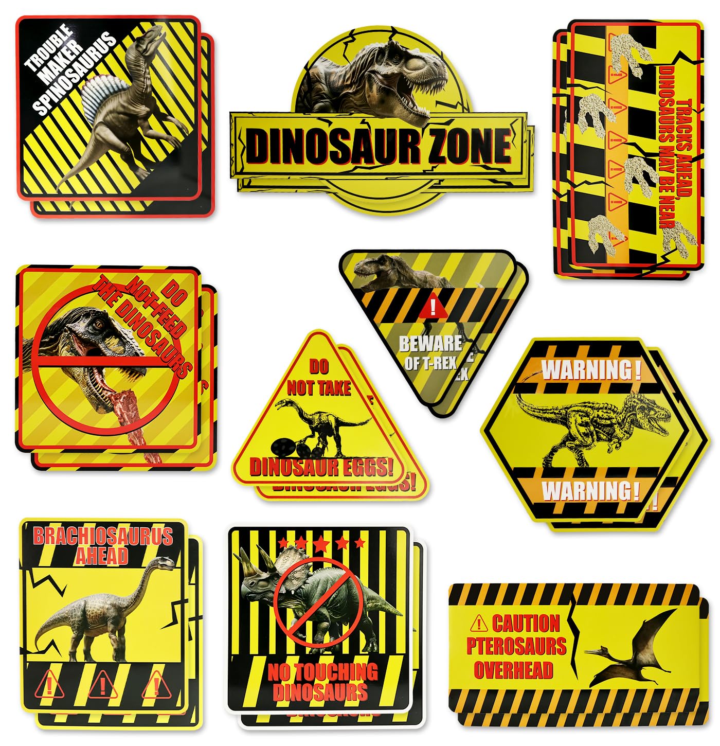 MUNILAIL 20 Pieces Dinosaur Party Decorations Dinosaur Wall Sign Photo Prop Cutouts Paper for Dinosaur Themed Birthday Party Baby Shower Supplies