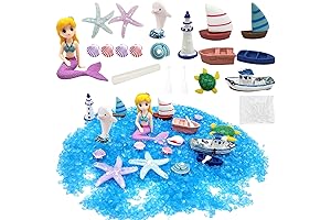 Create Your Own Enchanting Fairy Garden Beach Paradise with This 21-Piece Miniature Accessories Kit