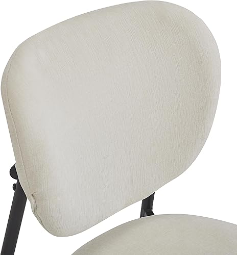 Miniatura 8 de Juego de 2 sillas de comedor, modernos juegos de mesa y sillas con patas de metal, cómoda silla de escritorio para cocina, sala de estar y asientos