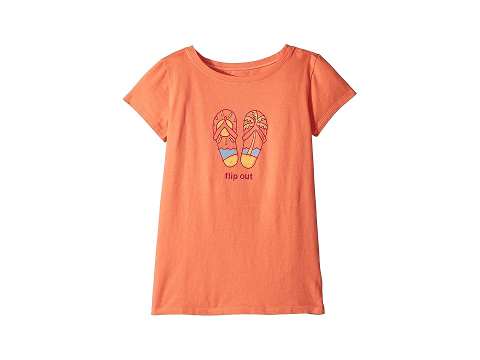 

Life is Good Kids Flip Out Crusher Tee (Little Kids/Big Kids) (Fresh Coral) Girl's T Shirt