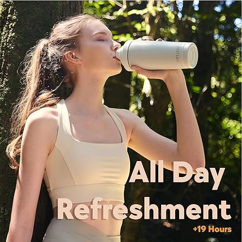 Miniatura 8 de Paradise Shaker Bottle 24 oz, Insulated Stainless Steel Protein Shaker, Dishwasher Safe, with Lid Brush & Protective Boot, Leakproof Twist-Off Chug