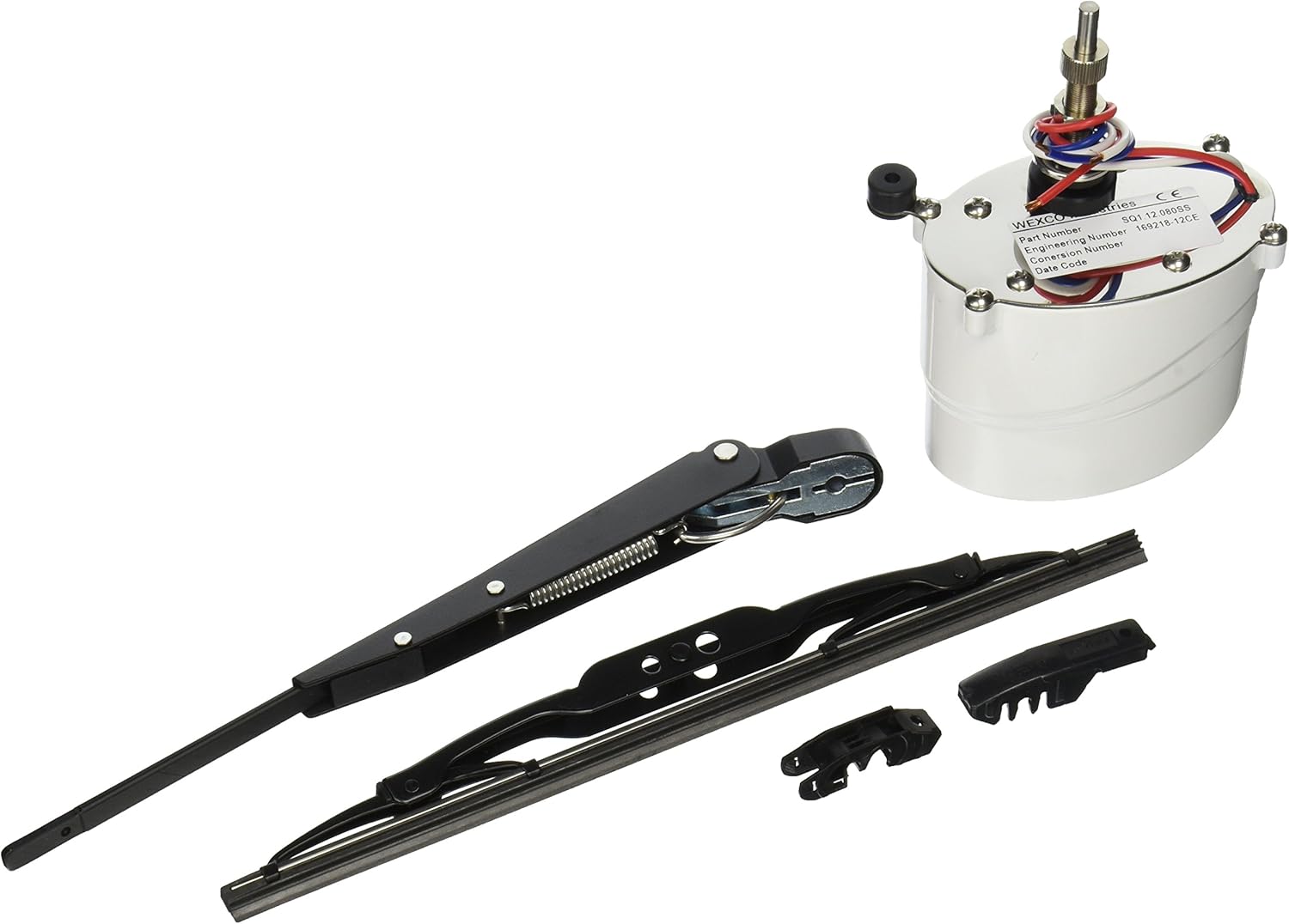 Wexco SQ112110SSK 1.5" Shaft Marine Windshield Wiper Kit, 12V, 80