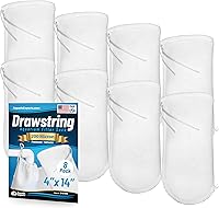 Vista 14 de Aquatic Experts Calcetines con filtro de cordón de 200 micrones, diseño sin anillo para sumideros, acuarios de agua salada y agua dulce, hechos a