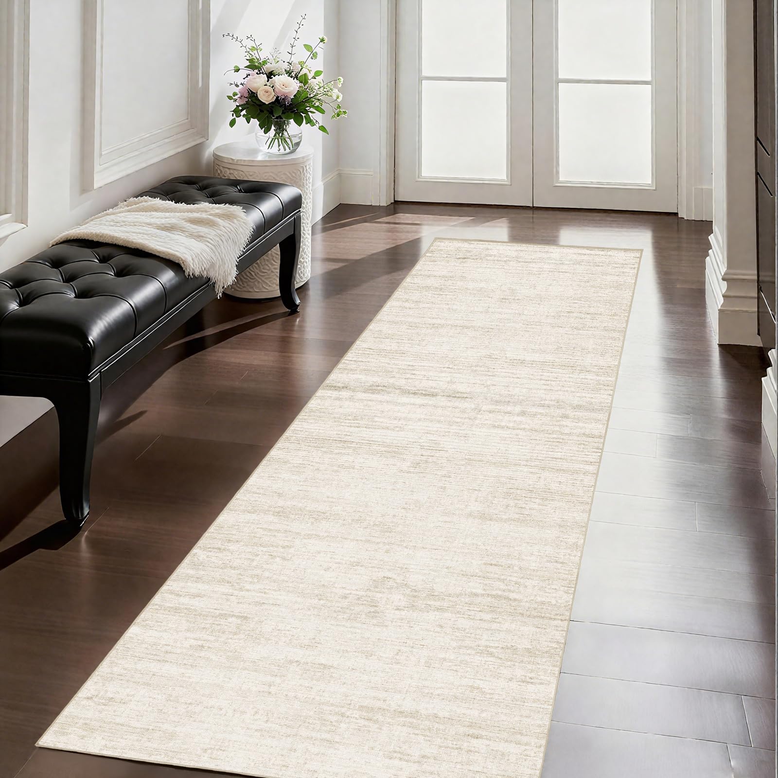 Photo 1 of 2.5x10 Washable Runner Rugs,10 ft Runner Rug for Hallways,Ultra-Thin Abstract Long Stain Resistant Rug Runner?Non-Slip Backing Kitchen Runner Rugs for Bedroom?Entryway?Living Dining Room