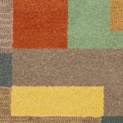 Miniatura 5 de SAFAVIEH Soho Collection SOH923A - Alfombra decorativa de lana abstracta moderna hecha a mano, 2 x 3 pies, multicolor