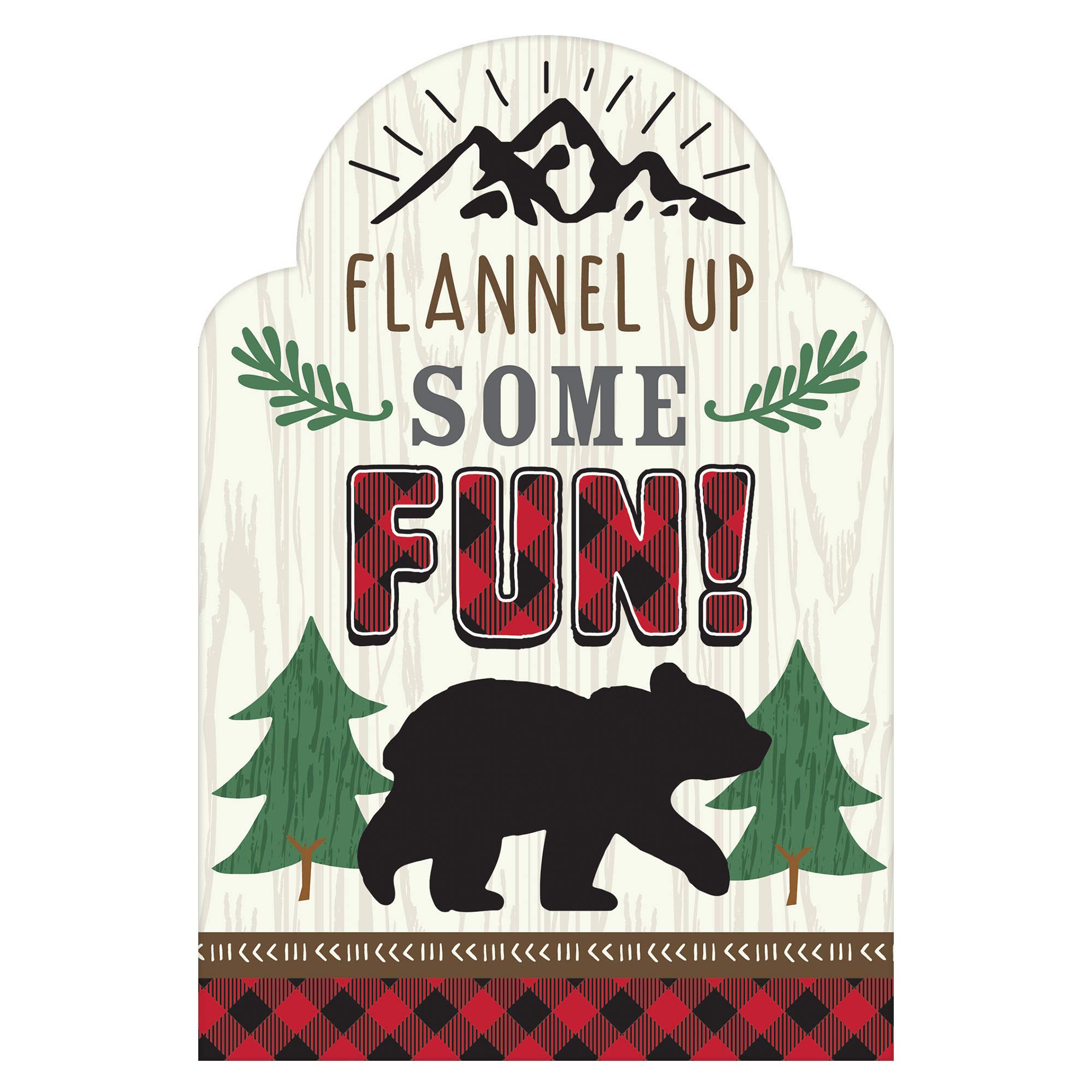 Amscan International 492150 papeterie, Invitez carte postale Ltl Lumberjack anniversaire