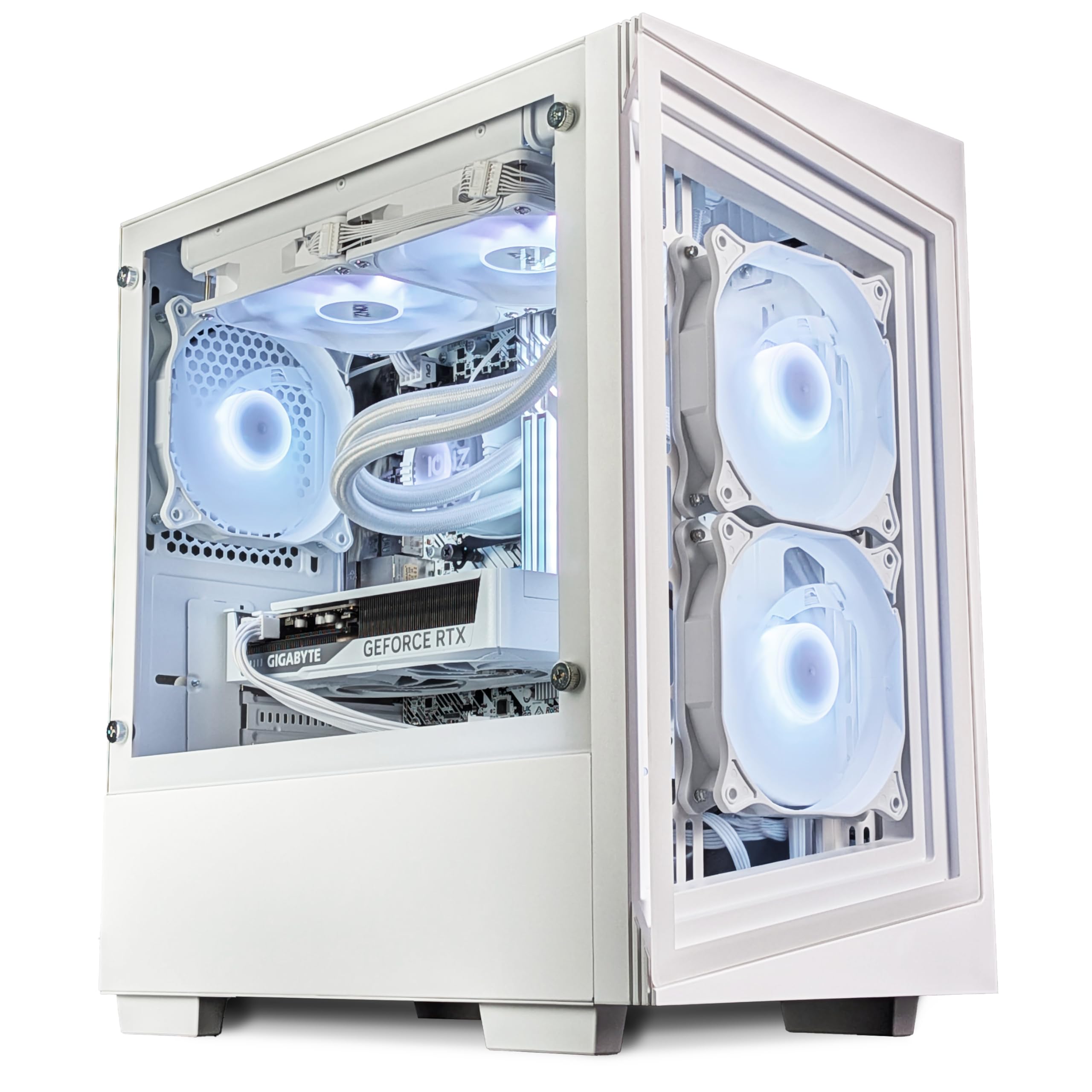 ionz Gaming PC - Intel i5-12400F | | Nvidia RTX 5060 | 32GB RGB DDR5 RAM | 1TB NVMe SSD | 600W PSU | 240mm AIO | Windows 11 | WiFi | G1 WHITE