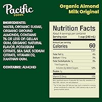 Vista 2 de Pacific Foods Leche de almendras orgánica original, leche a base de plantas, cartón de 32 onzas