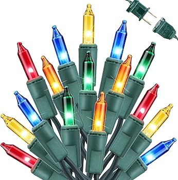 Amazon.com: Toodour Multicolor Christmas Lights, 25ft 100
