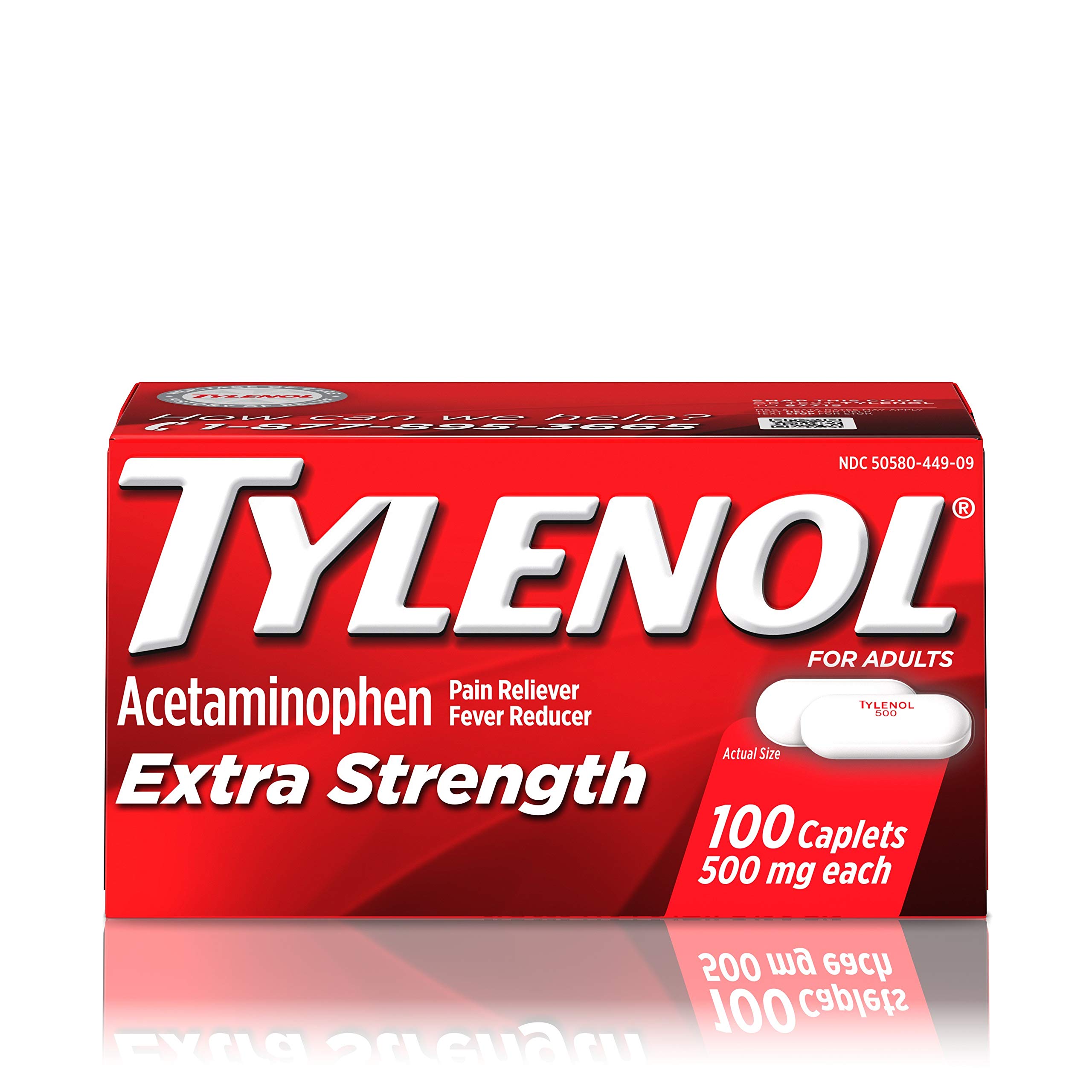 Tylenol Extra strength acetaminophen - 100 caplets (300450449092)