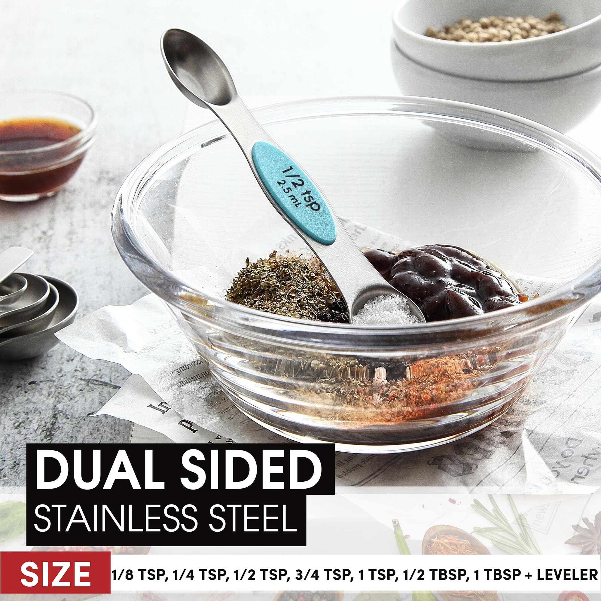 Snapklik.com : Spring Chef Stainless Steel Magnetic Measuring Spoons ...
