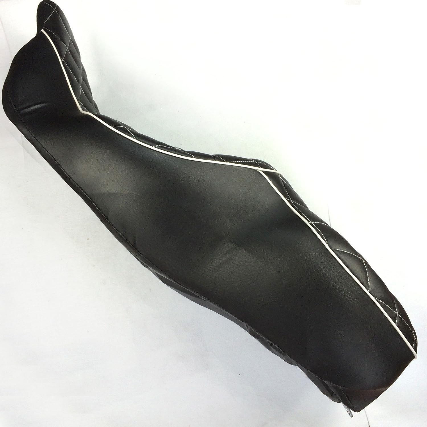 HONGK- Black Custom Driver Passenger 2-up Diamond Stitch Style Leather Seat Compatible with 1997 1998 1999 2000 2001 2002 2003 2004 2005 2006 H-D FLHT- Electra Glide Standard [B01BI8272Q]